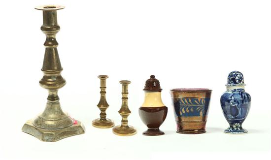 THREE CANDLESTICKS  COPPER