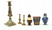 THREE CANDLESTICKS  COPPER LUS