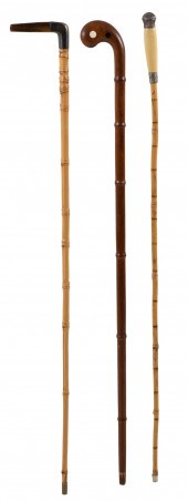 THREE CANES/WALKING STICKS LAT