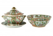THREE CANTON EXPORT PORCELAIN