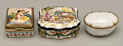 Three Capo-di-monte boxes: one