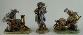 THREE CAPODIMONTE STYLE PORCEL