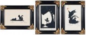 THREE CAREW RICE SILHOUETTES(A