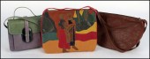 THREE CARLOS FALCHI LEATHER HA
