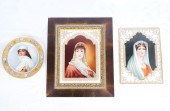 THREE CAROLE SCOTT PAINTED POR