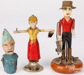 THREE CARVED AND PAINTED ARTIC