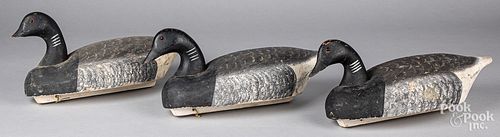 THREE CARVED AND PAINTED BRANT DUCK