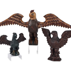 Three Carved and Polychrome Painted
