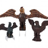 Three Carved and Polychrome Pa