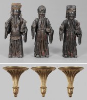 Three Carved and Polychromed H