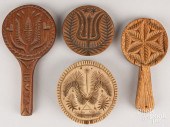 THREE CARVED BUTTERPRINTS, 19T