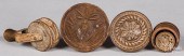 THREE CARVED BUTTERPRINTS, 19T