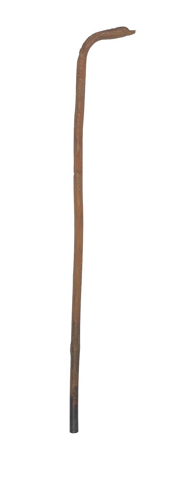 Three carved canes late 19th c. the