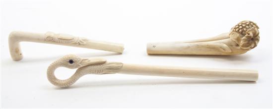 Three Carved Ivory Parasol