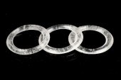 THREE CARVED ROCK CRYSTAL BI D