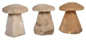 THREE CARVED STADDLE STONESEng