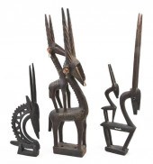 *Three Carved Wood Chi Wara Ma