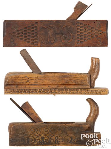 THREE CARVED WOOD MOLDING