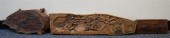 THREE CARVED WOOD PANELSThree