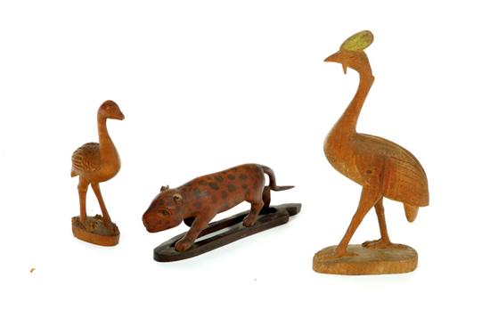THREE CARVINGS. Angola 