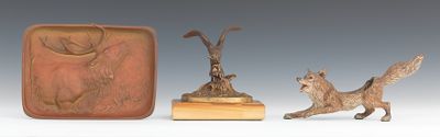Three Cast Bronze Animal Objects