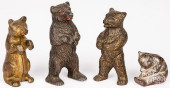 THREE CAST IRON BEAR STILL BAN