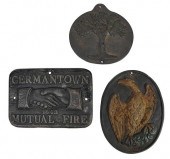 THREE CAST IRON FIRE MARKSAmer