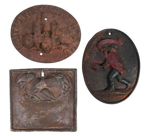 THREE CAST IRON FIRE MARKSAmerican,