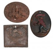 THREE CAST IRON FIRE MARKSAmer