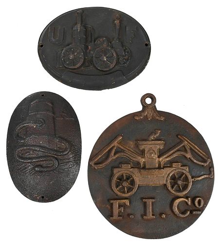 THREE CAST IRON FIRE MARKSAmerican,