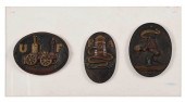 THREE CAST IRON FIRE PLAQUES M