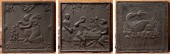 Three Cast Iron Firebacks19th