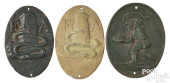 THREE CAST IRON FIREMARKS, EAR