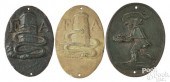 THREE CAST IRON FIREMARKS, EAR
