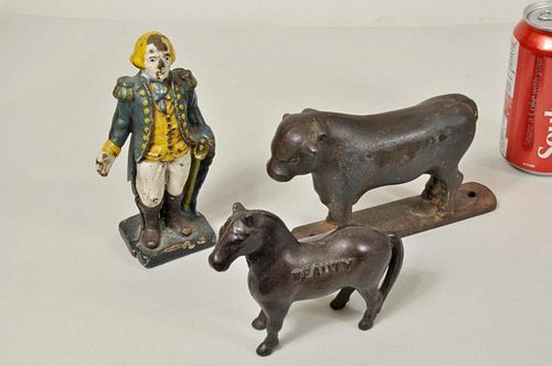 THREE CAST IRON ITEMSThree cast