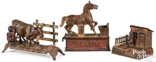 THREE CAST IRON MECHANICAL