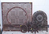 THREE CAST IRON REGISTER GRATE