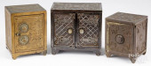 THREE CAST IRON SAFE BANKS<br>