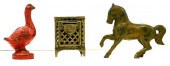 Three cast iron still banks: A