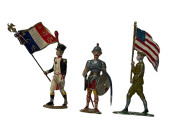 THREE CAST LEAD FIGURES INCLUD