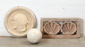 THREE CAST STONE AND MARBLE GA