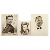 THREE CELEBRITY AUTOGRAPHED PH