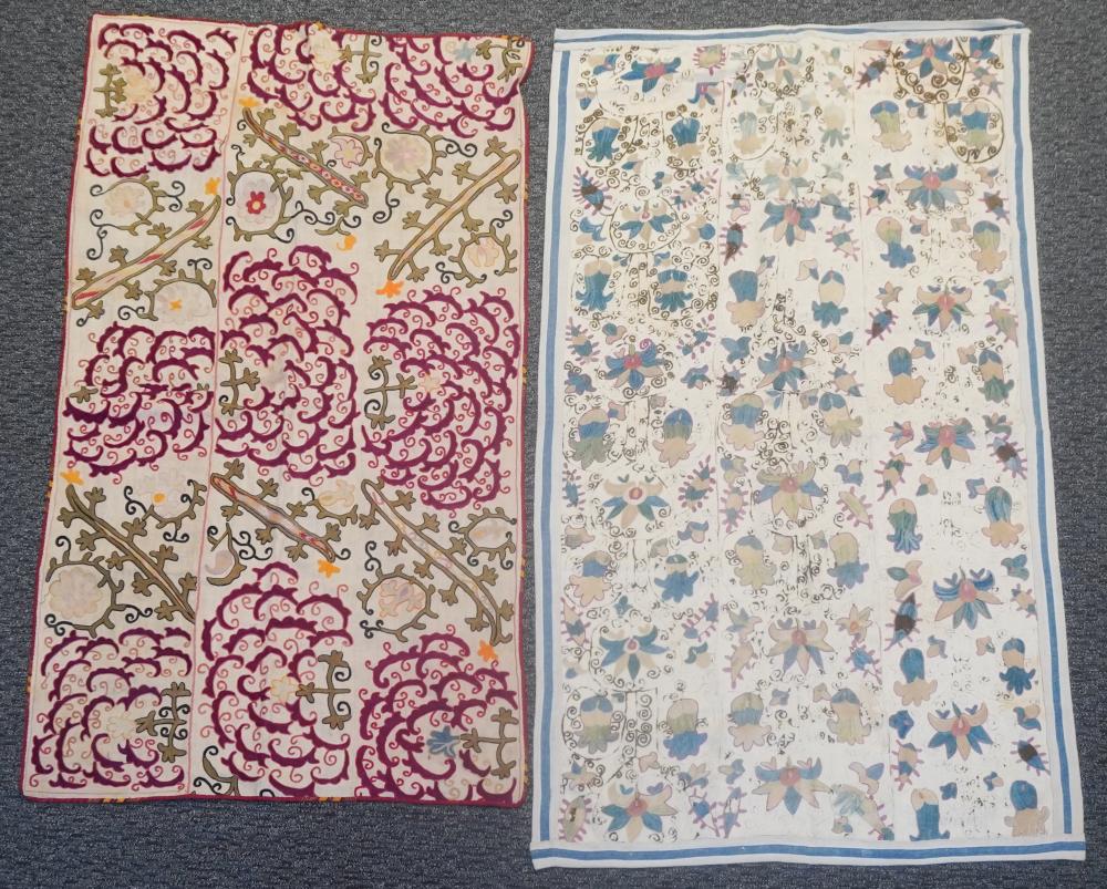 THREE CENTRAL ASIAN EMBROIDERED