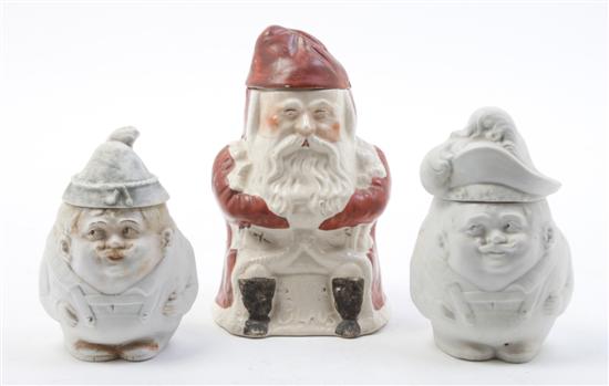 * Three Ceramic Full Figure Tobacco