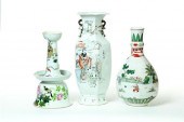 THREE CERAMIC PIECES.  China