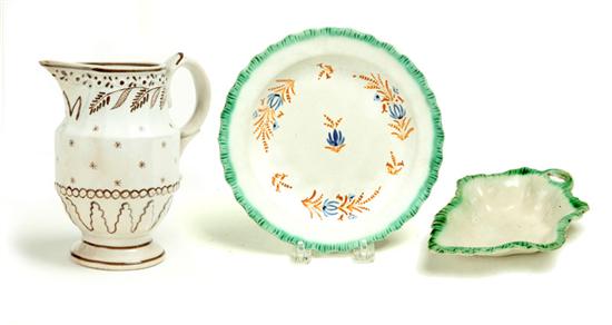 THREE CERAMIC PIECES.  England 