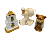 THREE CERAMIC TOY STILL BANKS<