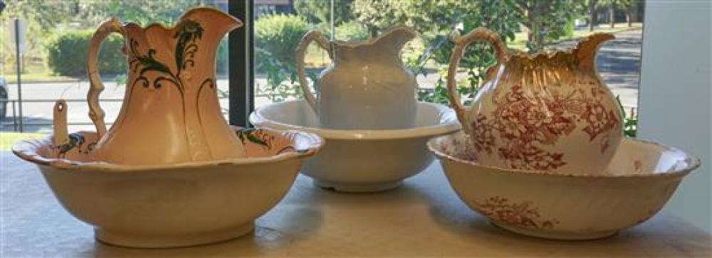 THREE CERAMIC TWO-PIECE WASH