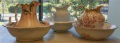 THREE CERAMIC TWO-PIECE WASH S