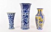 THREE CERAMIC VASESIncluding a